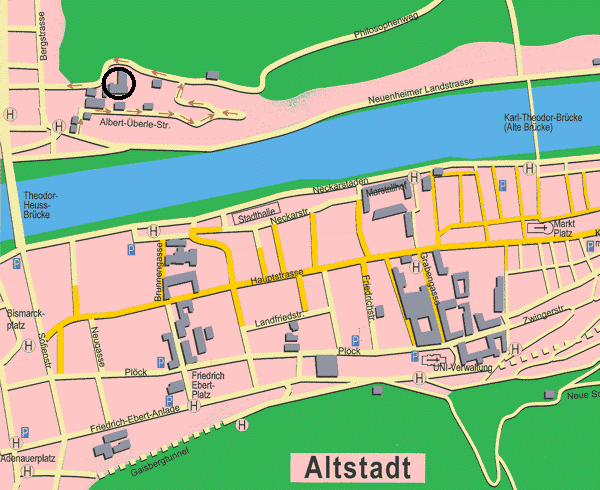 Location Map of the Physikalisches Institut